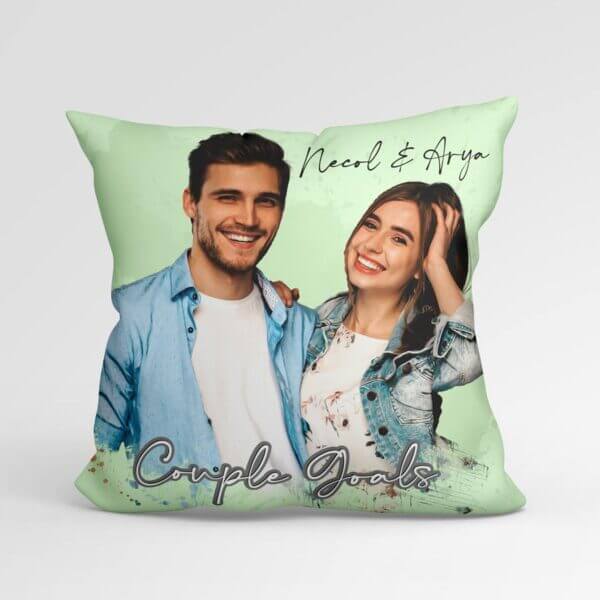 Custom Couple Portait Cushion